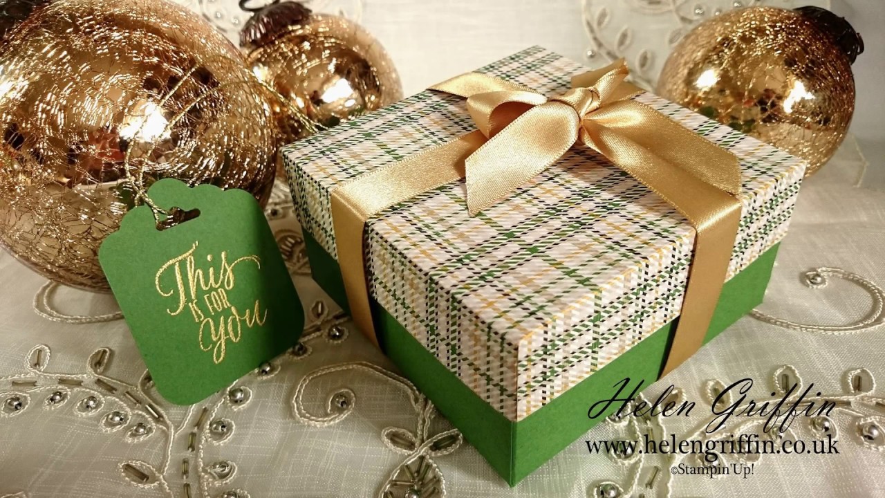4th Day Of Christmas 2016 - Small Tartan Christmas Gift Box Tutorial