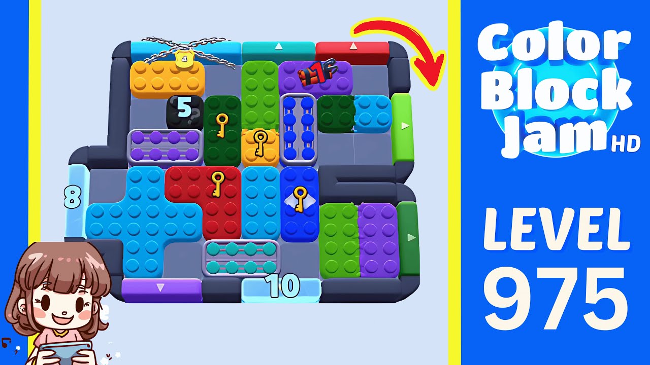 Color Block Jam Level 975 Solution Walkthrough
