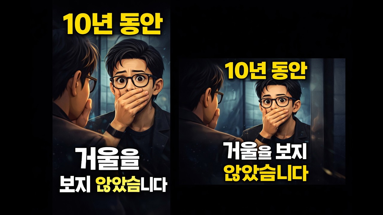 나는 10년동안 거울을 보지 않았다. 왜????