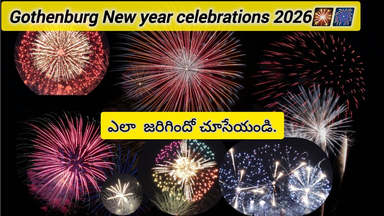 Gothenburg New year fireworks 2026|jhaswin's journey|#sweden #vlog 