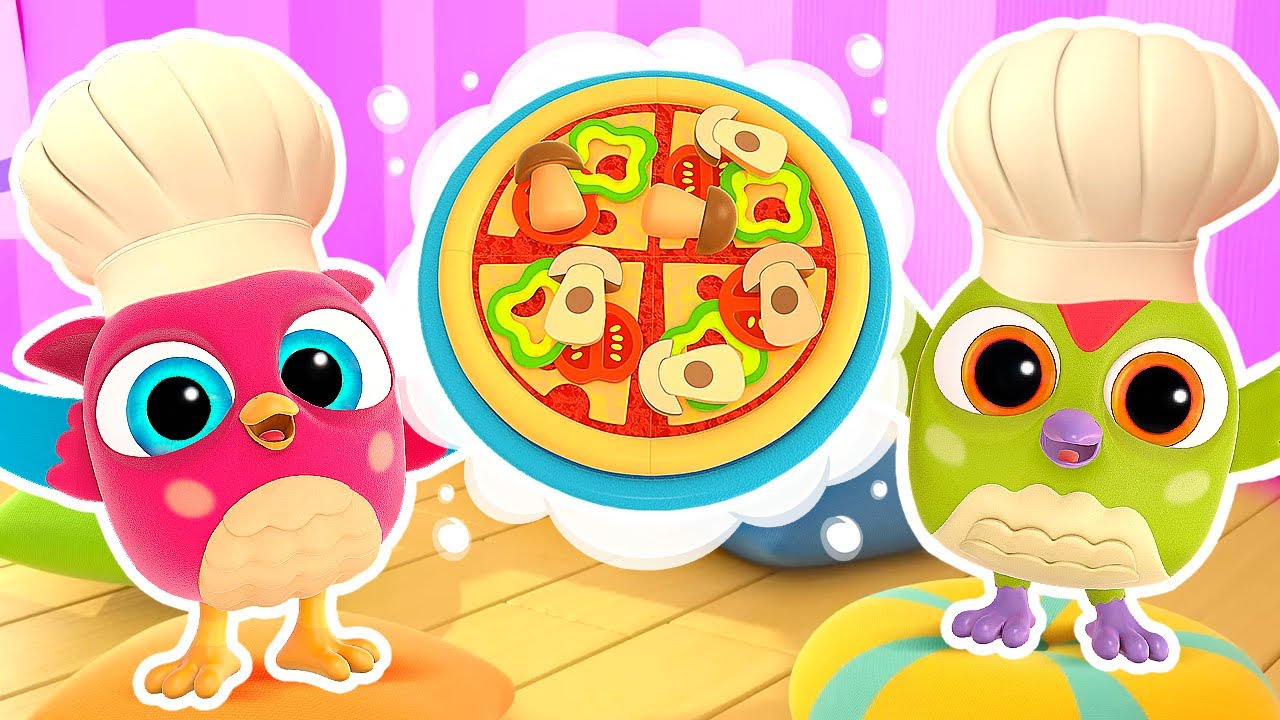 &iexcl;Hop Hop y Pum Pum aprenden a preparar una PIZZA! El B&uacute;ho Hop Hop. Dibujos animados para ni&ntilde;os.