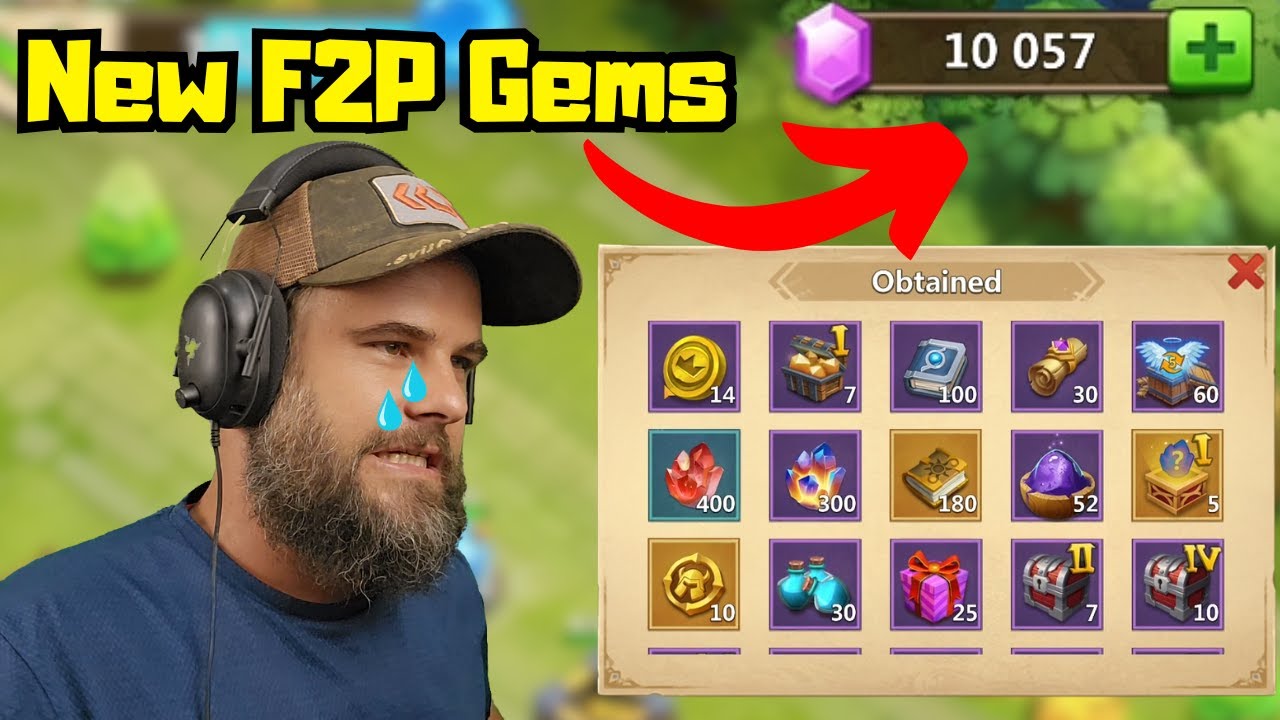 Тратить драгоценные камни на новый аккаунт Free 2 Play | Castle Clash