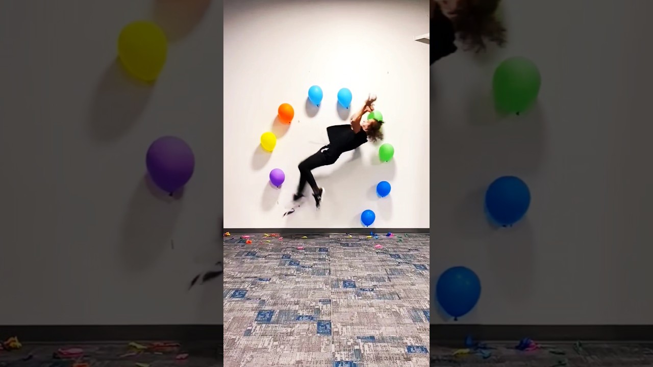 Balloon Pop Cpompilation 🤯🎈 #parkour #tricking #bouldering