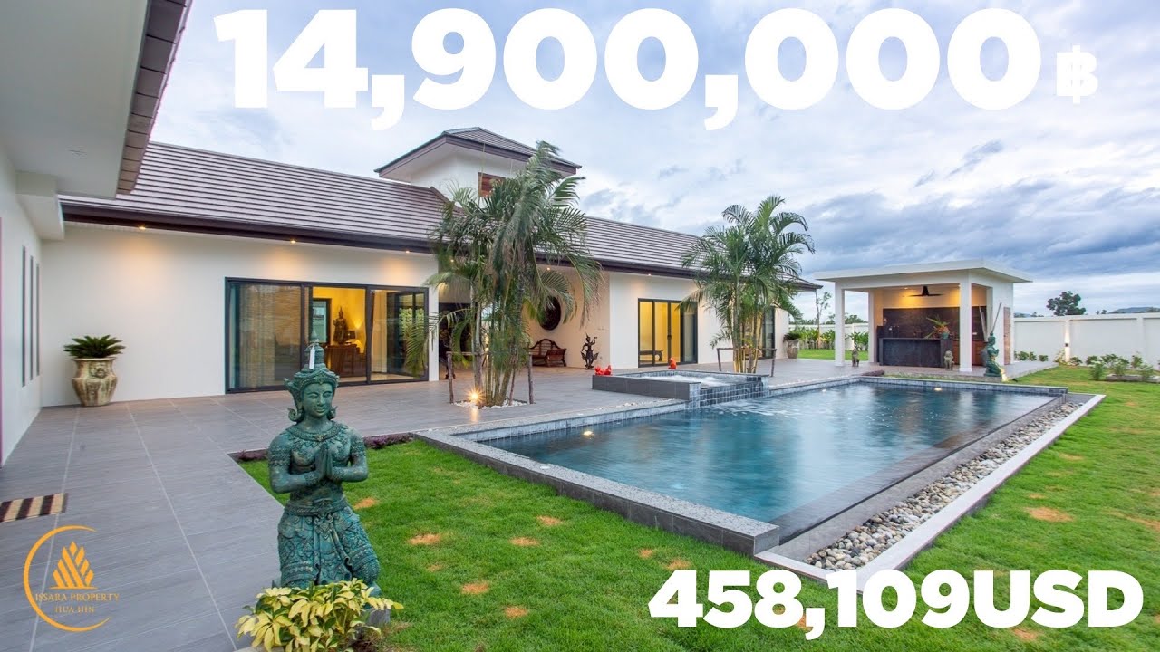 14,900,000THB(458,109USD)🎥Modern Thai Balinese 4Beds In Hua Hin Soi 112, Fully furnished ✨🏡