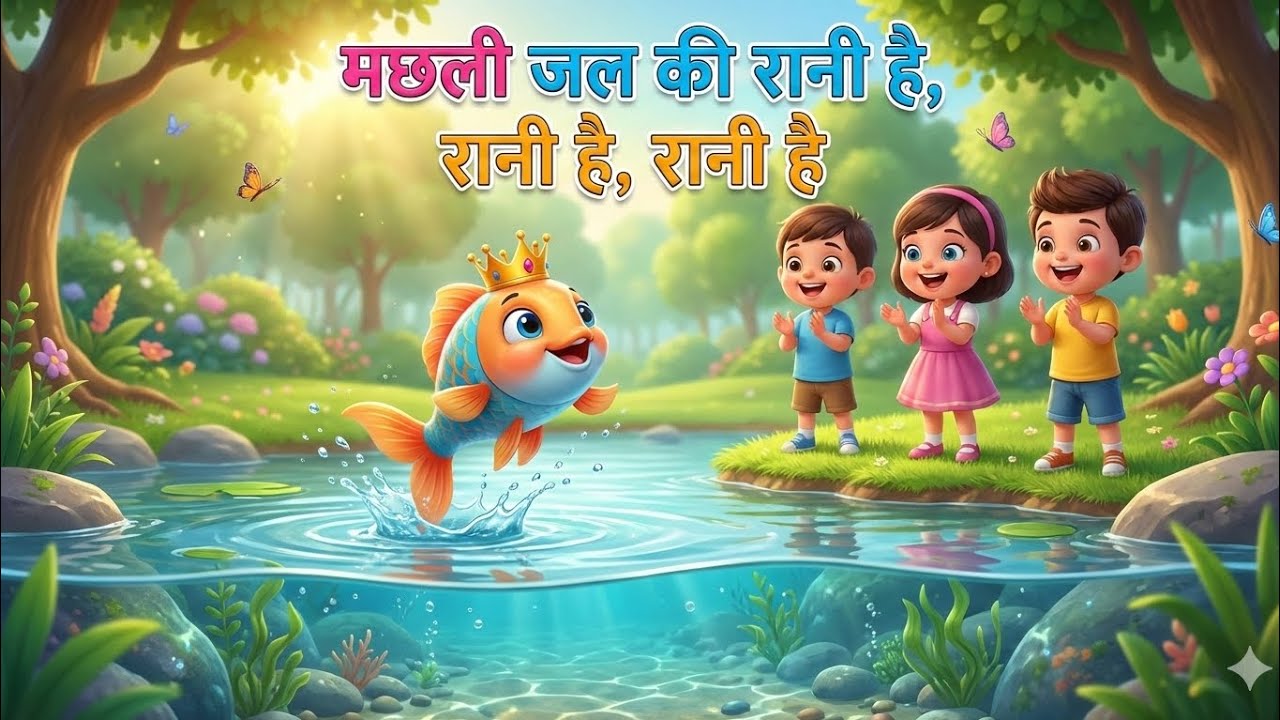मछली जल की रानी है 🐟 | 3D Kids Rhyme | Hindi Nursery Rhyme | AmyraKidsFun #yt #nurseryrhymes #kids