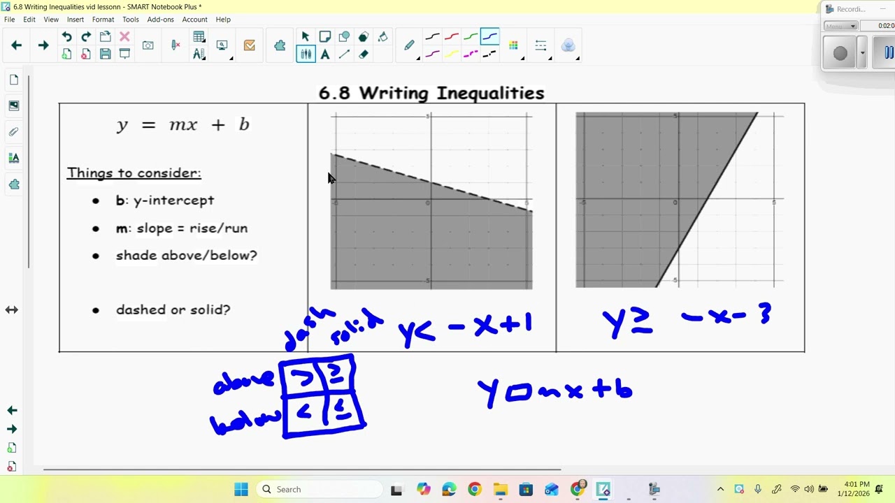 6 8 Writing Inequalities vid lessonn
