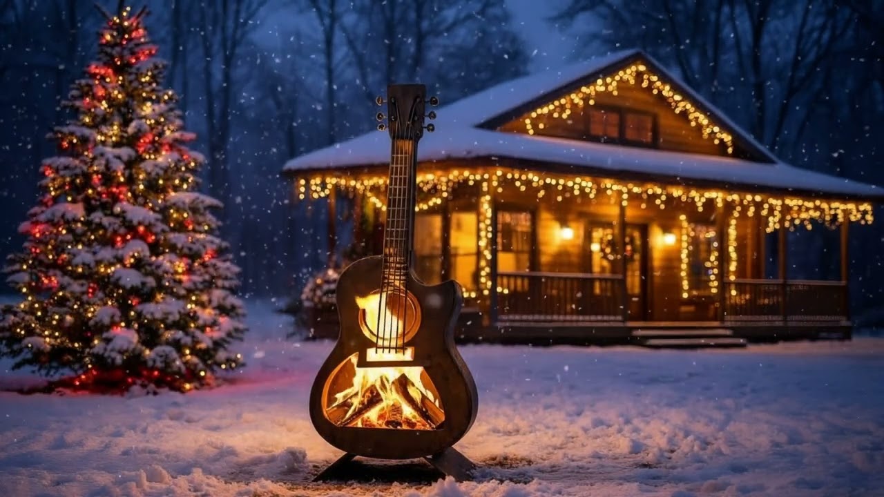 12 Hours of Acoustic Guitar by the Fireplace