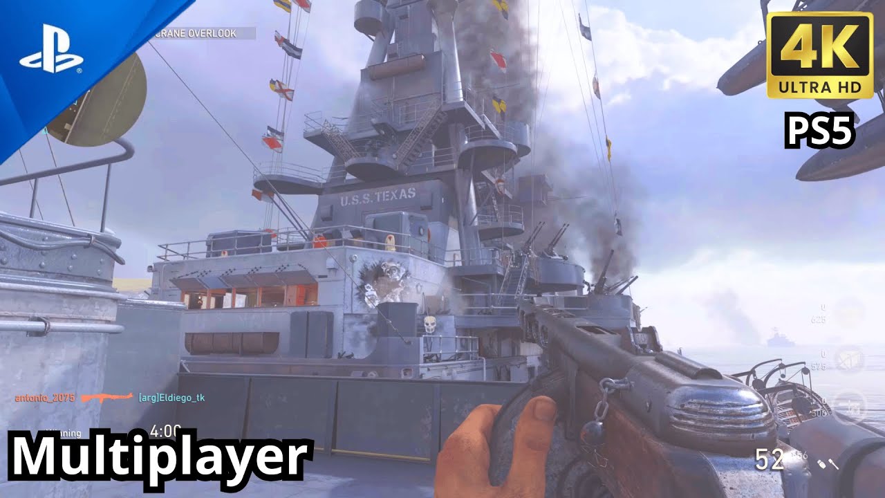 Call of Duty WWII Multiplayer: Flak Tower and USS Texas | Gameplay PS5 4K (No Commentary)