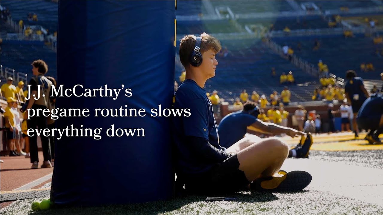 J.J. McCarthy's meditation pregame routine slows everything down