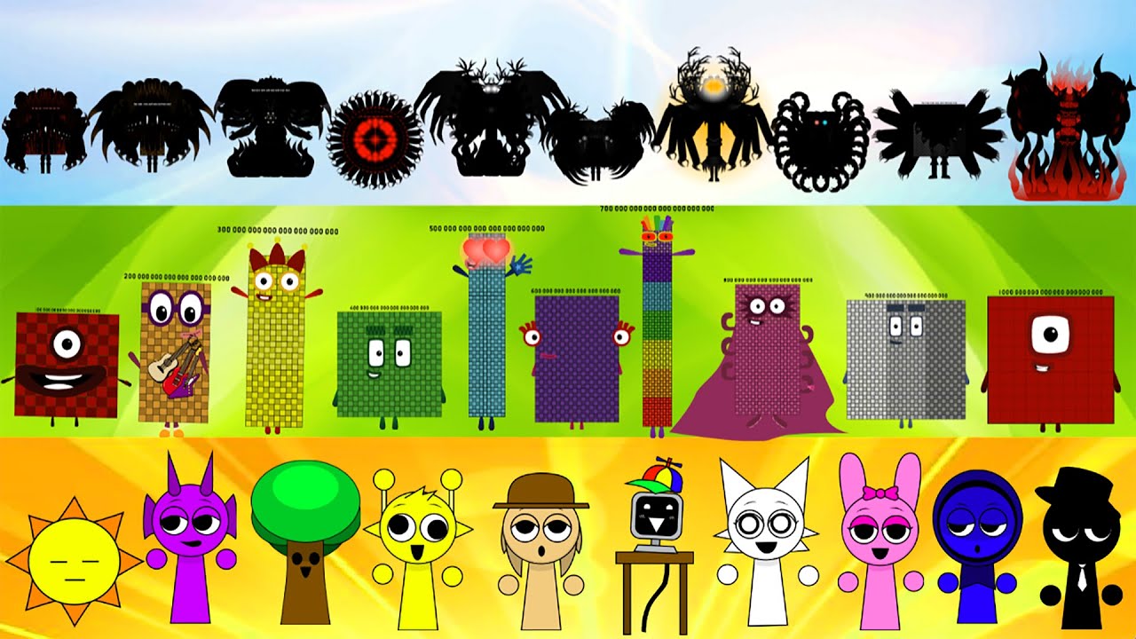 UBD Battle vs Incredibox Sprunki VS Numberblocks Band But Different ( 100sx -1Sp )  But NORMAL !