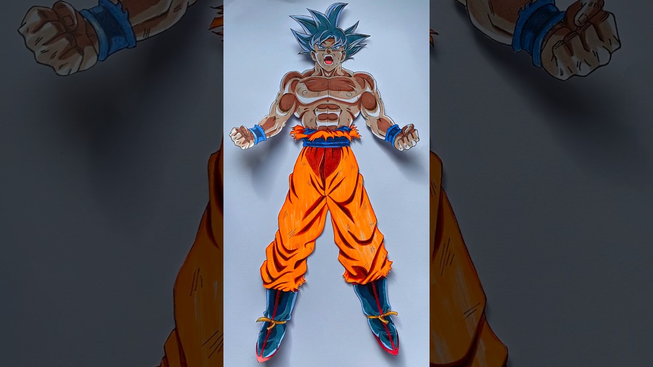 Making Goku ultra instinct!  #goku #art#drawing #anime #papercraft#diy#japan