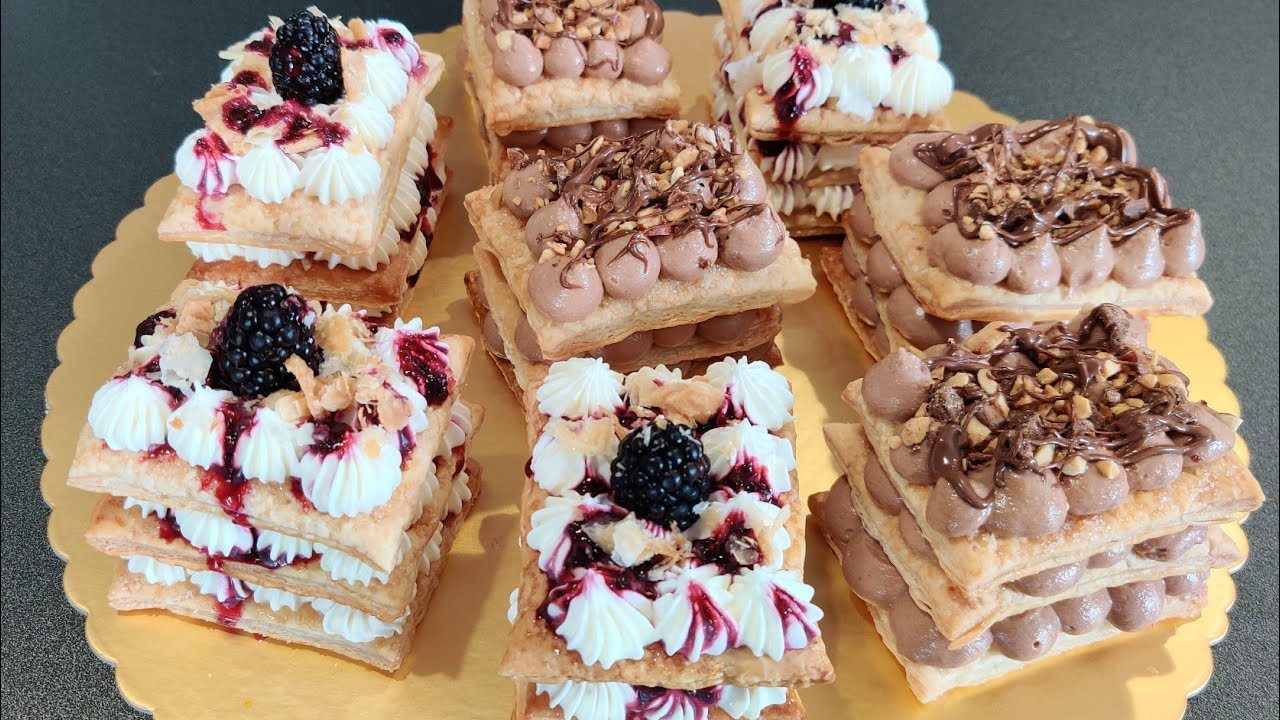 Millefoglie Frutti di Bosco e Millefoglie alla Nutella Monoporzione Facili e veloci da realizzare