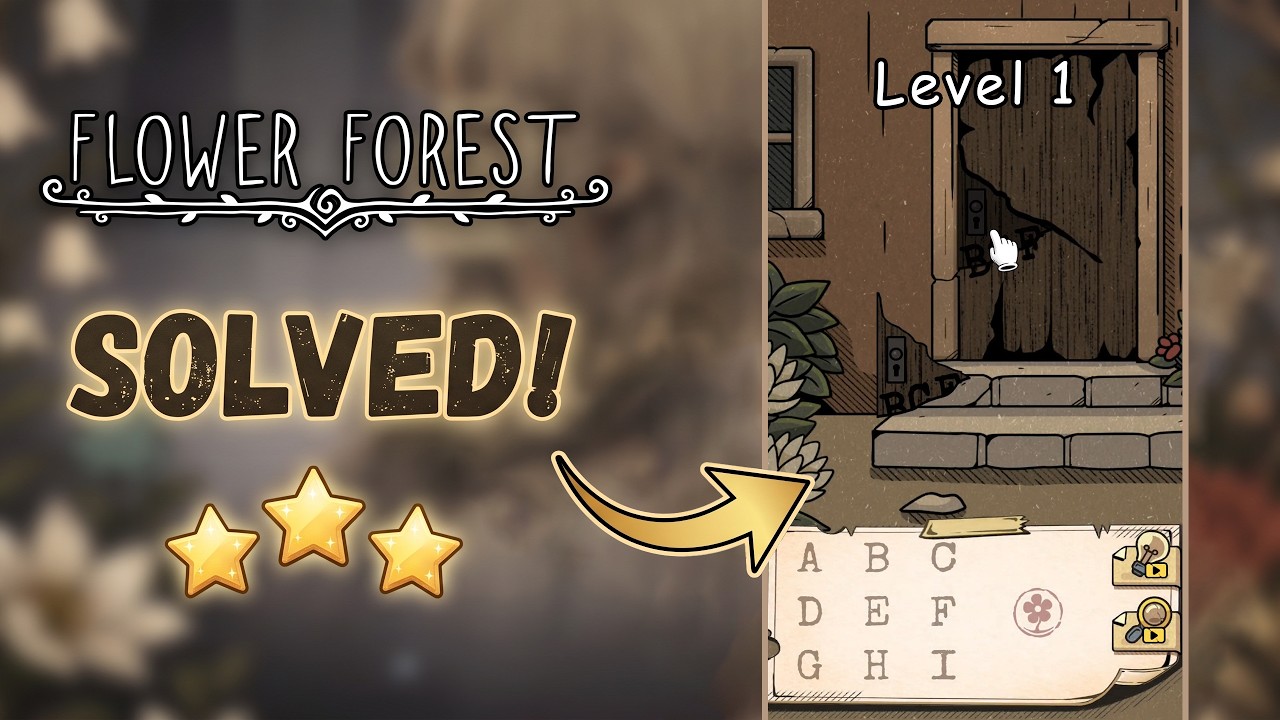 🌸 Flower Forest - Word Puzzle | Level 1 Walkthrough & Solution [iOS/Android] 🧠
