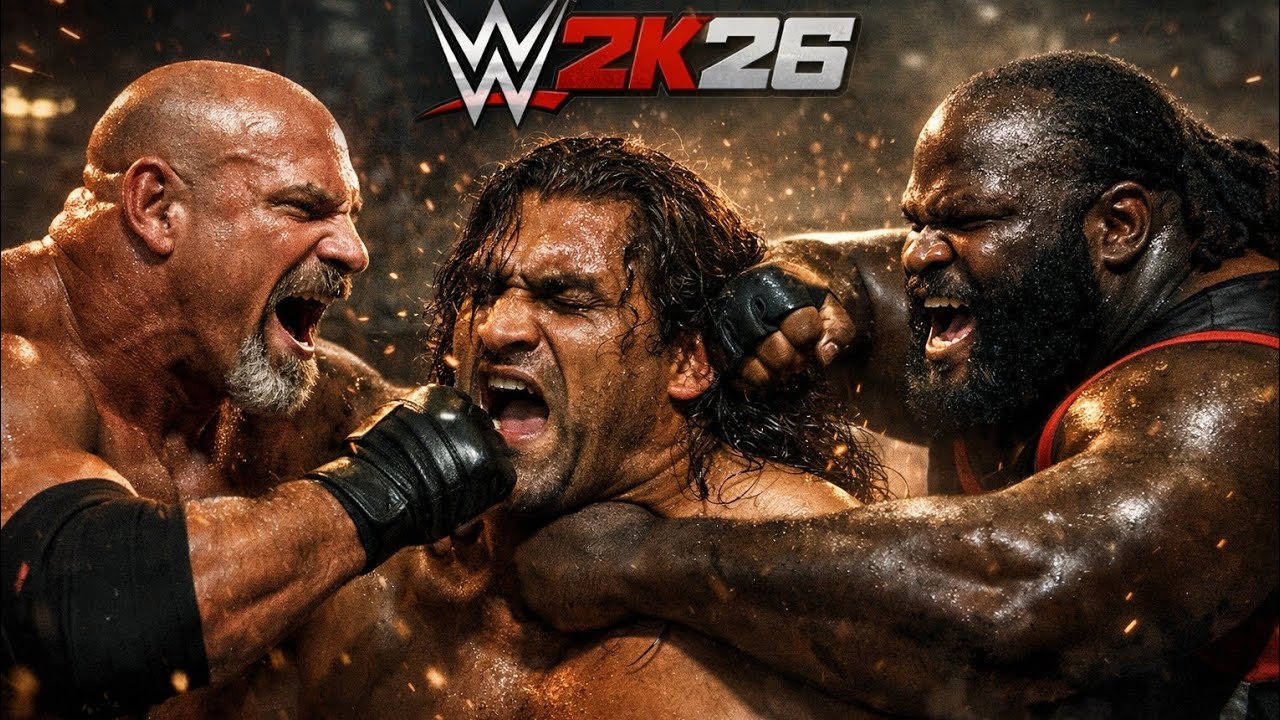 Goldberg vs Mark Henry vs Khali – Brutal Triple Threat Fight | WWE