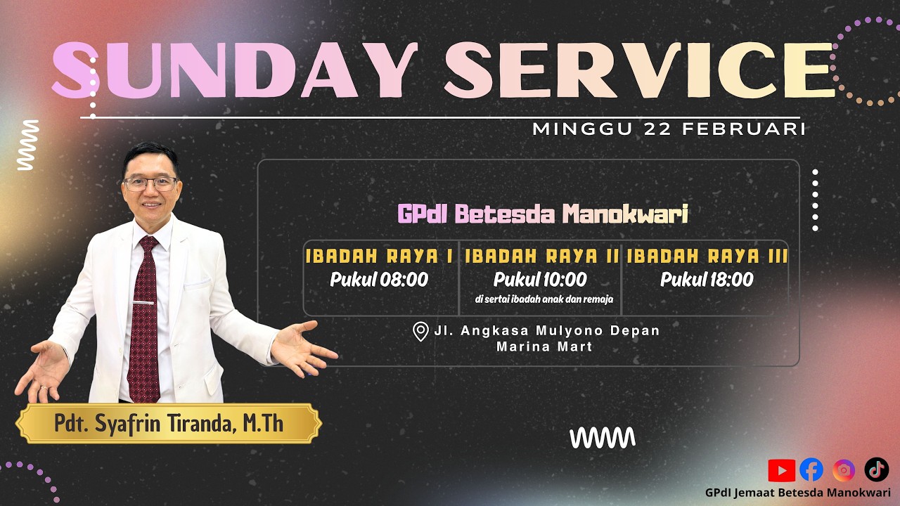 Ibadah Raya III | 18.00 WIT | 22 Februari 2026