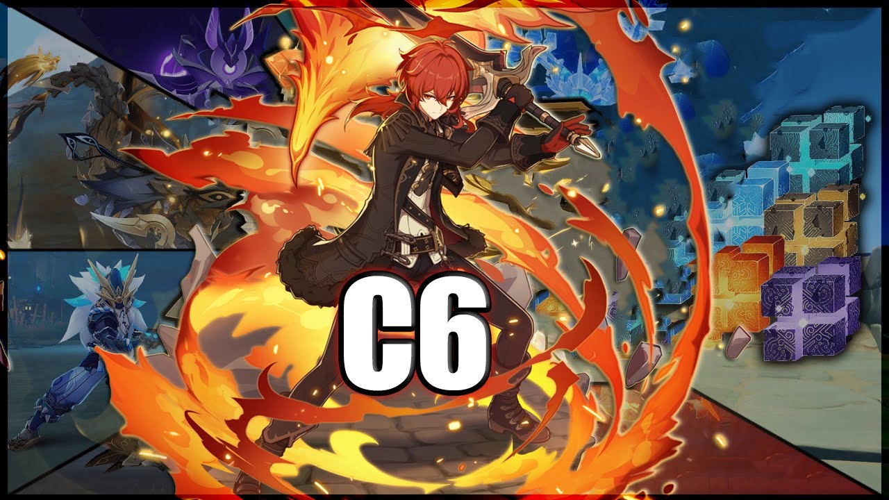 C6 Diluc Against All World Bosses In The Game - Genshin Impact