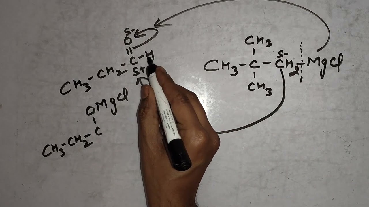 Preparation of alcohol by grignard reagent and carbonyl compounds.