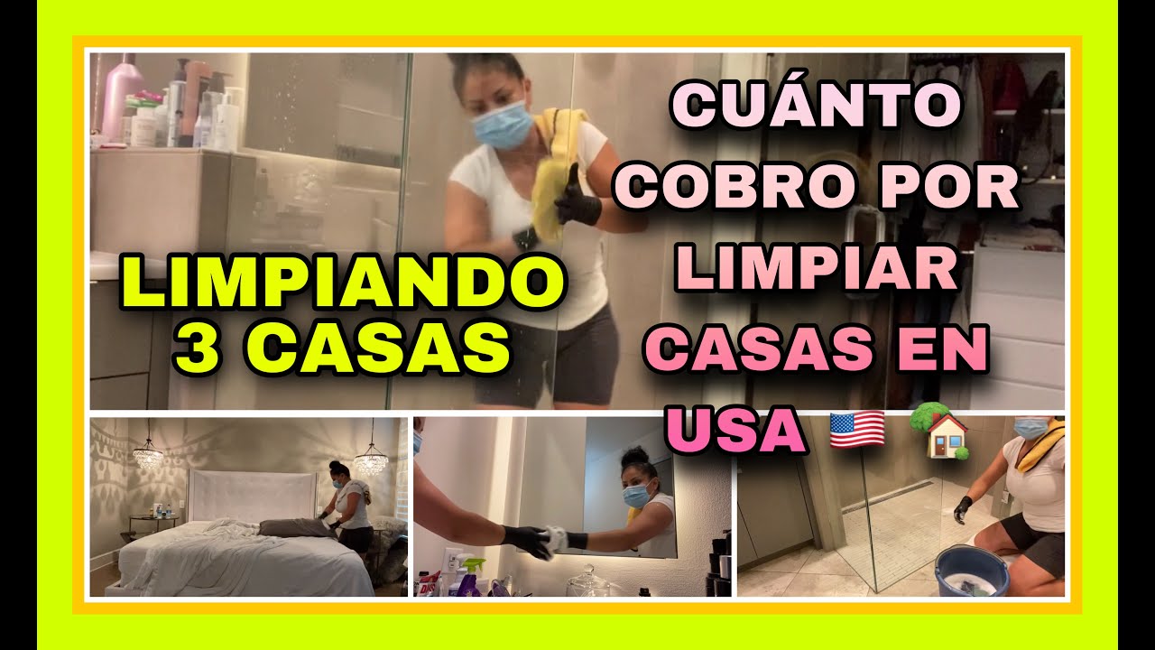 #limpiezadecasasenUSA#motivacion ✅CUANTO COBRO POR LIMPIAR CASAS 🏘 LIMPIANDO 3 CASAS