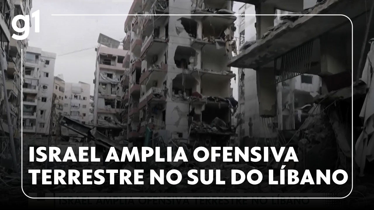 Jornal Hoje: Israel anuncia que ampliou a ofensiva terrestre no sul do Líbano contra o Hezbollah