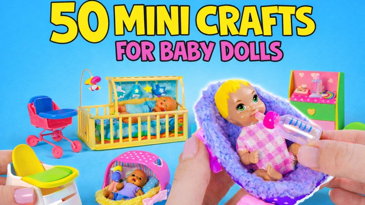 50 DIY вещей для малыша-куклы! 🍼 Коляски и кроватки 👶✨