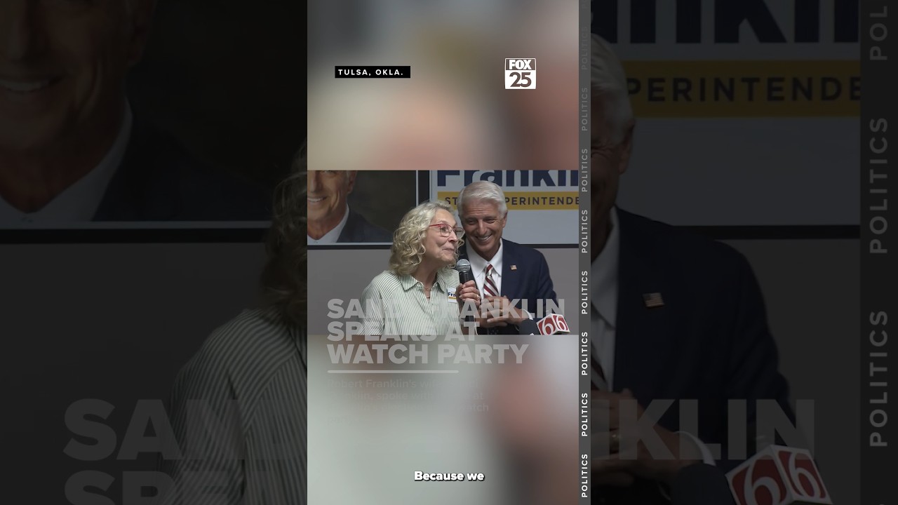 Супруга кандидата на пост суперинтенданта штата Роберта Франклина общается со СМИ