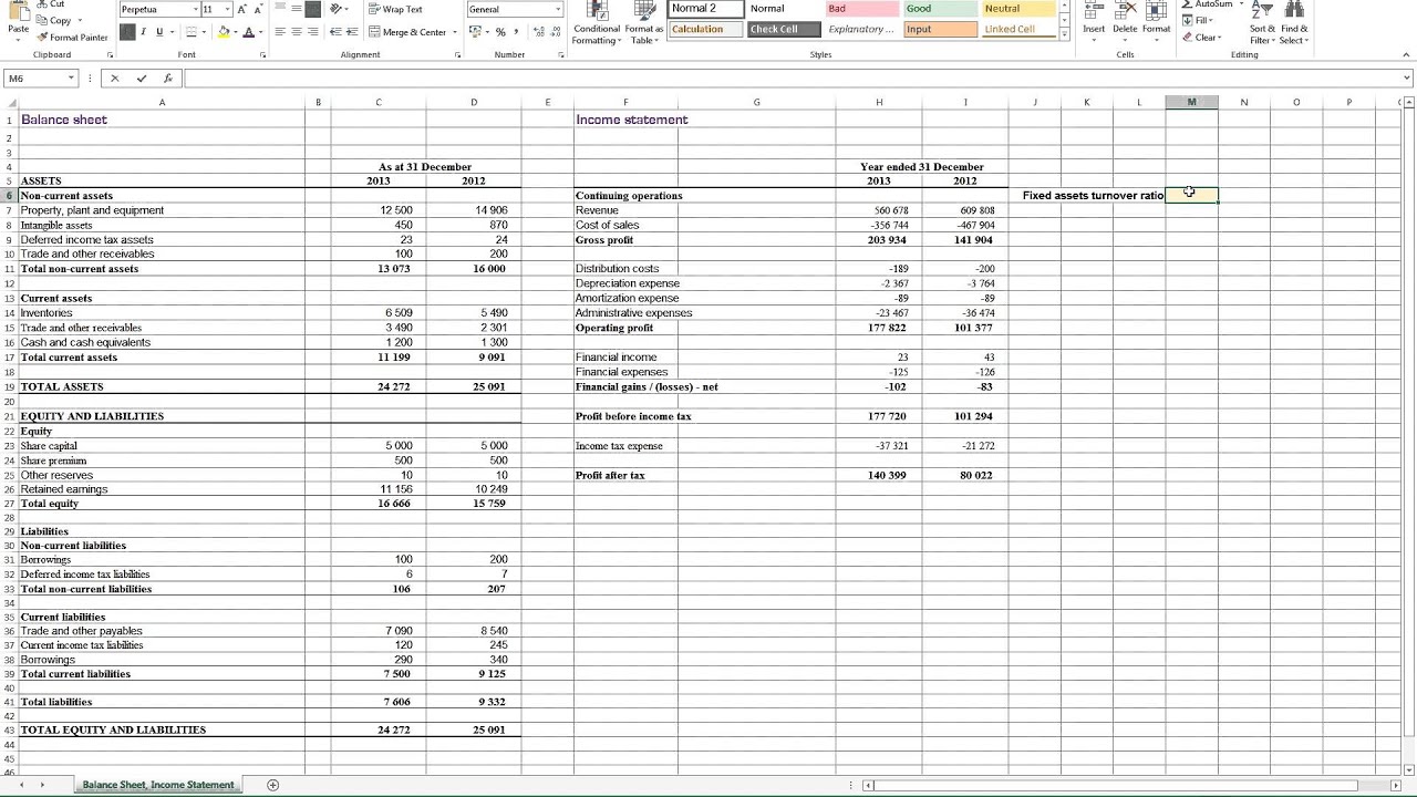 Calculating Fixed Assets Turnover Ratio in Excel