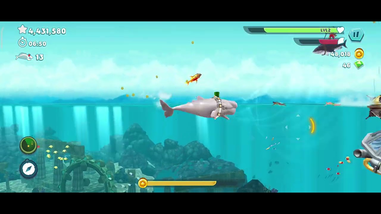 Hungry Shark #2 Moby Dick Unlock + New high score:))))