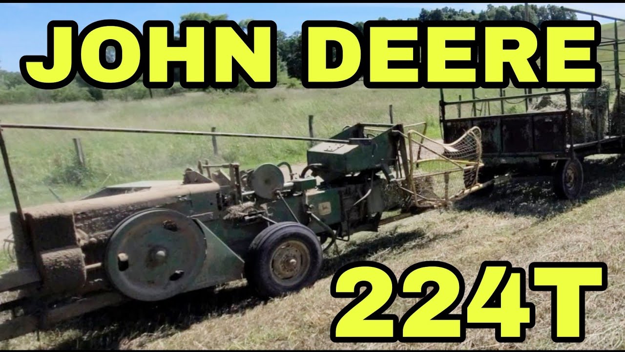 Bailing Hay With A JOHN DEERE 224T