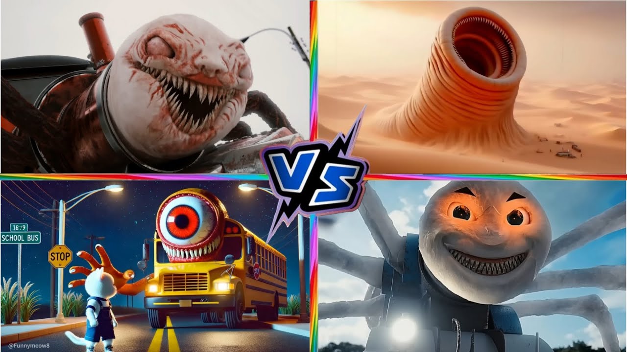 Choo choo  Charles Vs Erosion Worm Vs School Bus Vs Cursed Thomas | Tiles Hop Battle EXE | Tiles Hop