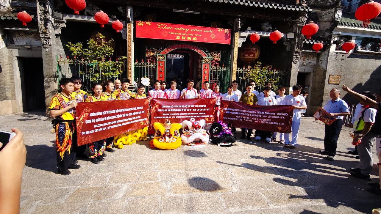 Yiwei - Hongteck - GiangZhou Sport University cúng Bà Thiên Hậu chuẩn bị Cúp LSR Chợ Lớn HTV 2026