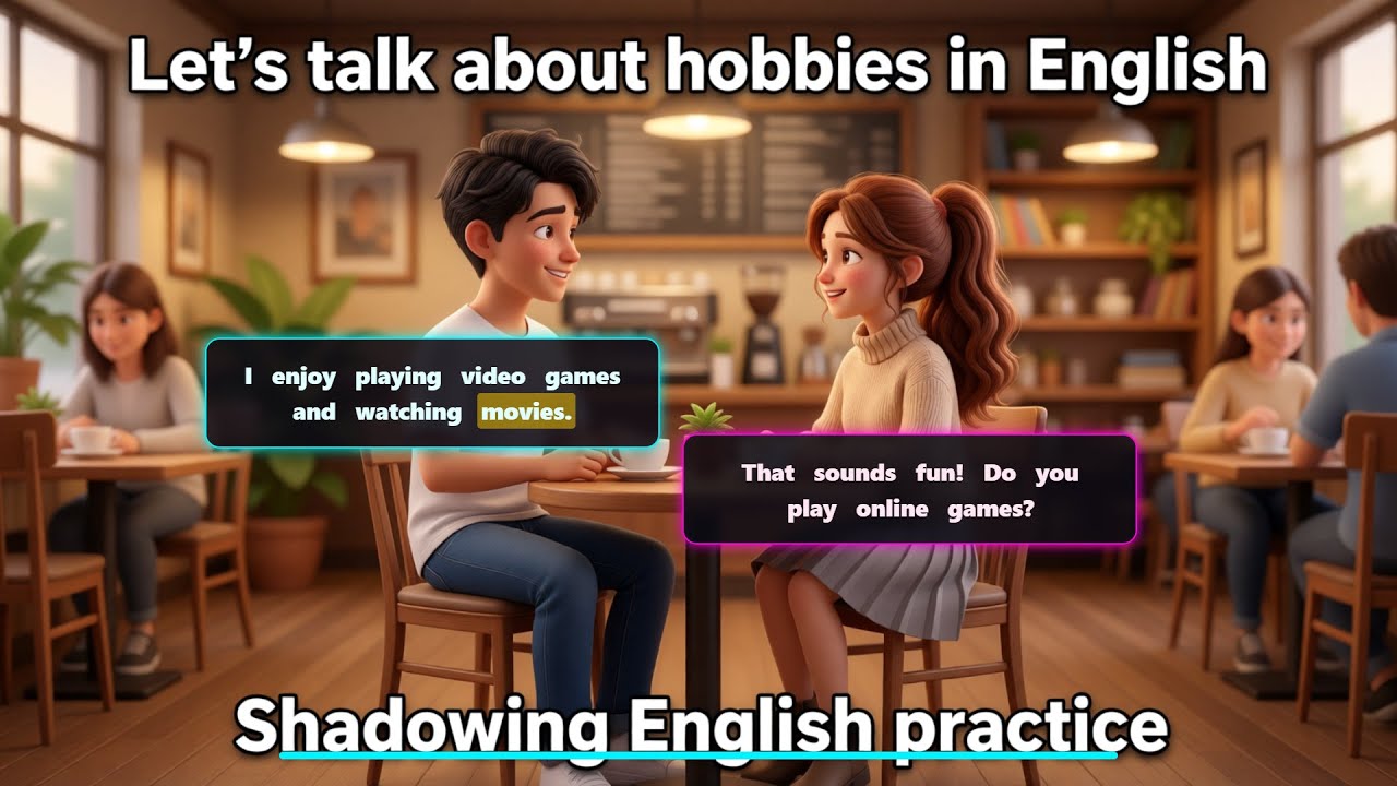 Shadowing Practice: Hobbies in English | Easy English Conversation