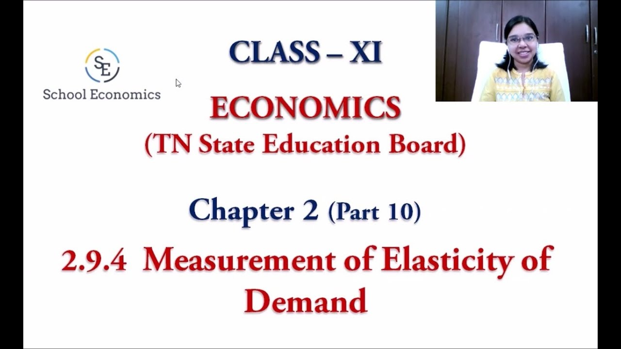 Class 11 (TN State Board) Economics Chapter 2 - Measurement of Elasticity of Demand