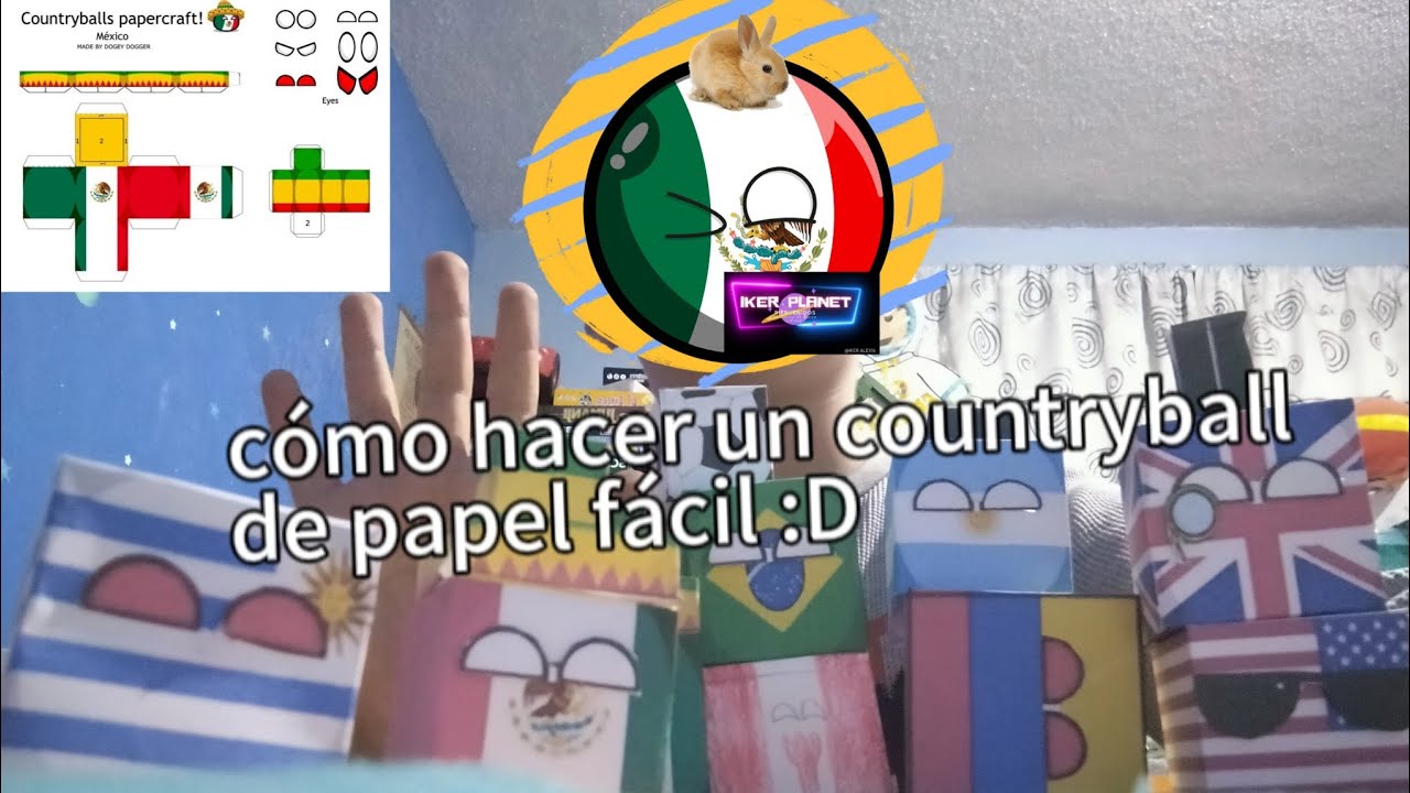 cómo hacer un countryball de papel fácil :D #like #suscribete #humor #countryballs #parati