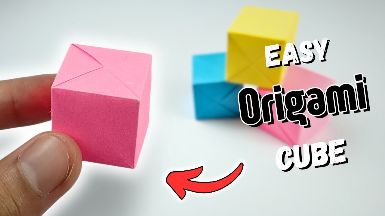 Easy Origami Cube Tutorial - Fujimoto Cube Origami