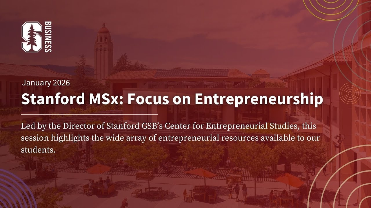 MSx Entrepreneurship Webinar