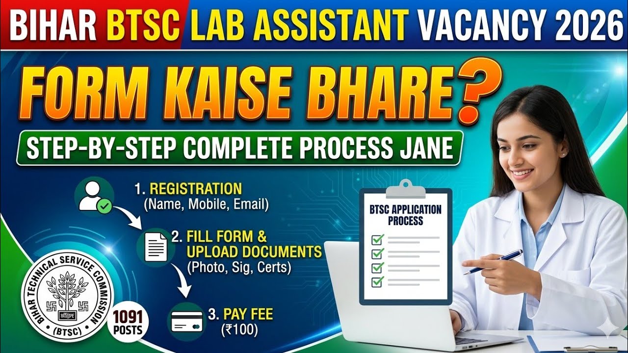 How to fill BTSC Lab Assistant 2026 Application form | full Process | Step by Step Process