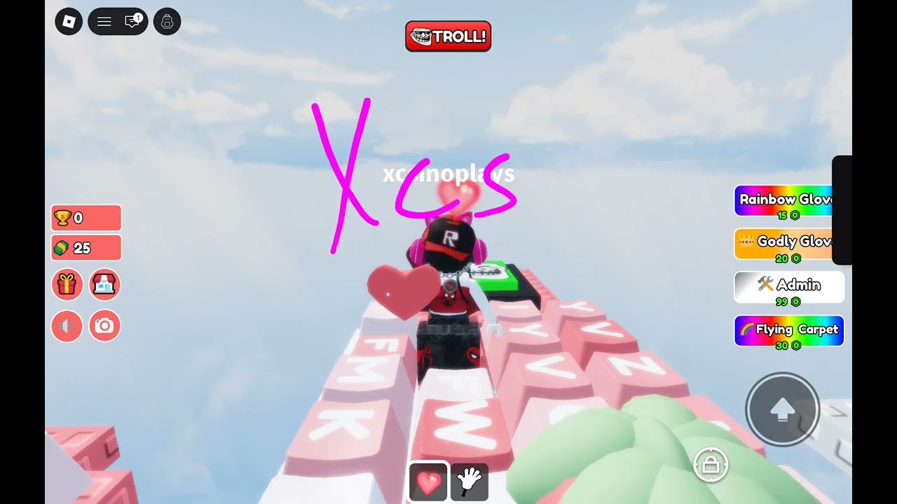 Playing   strawberry  key tower (went wrong)