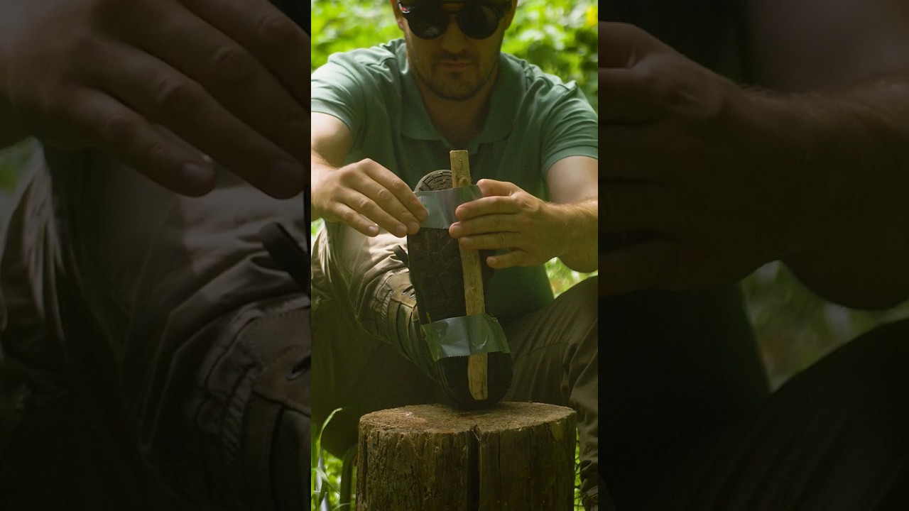 Fine idea with duct tape! #survival #lifehacks #camping