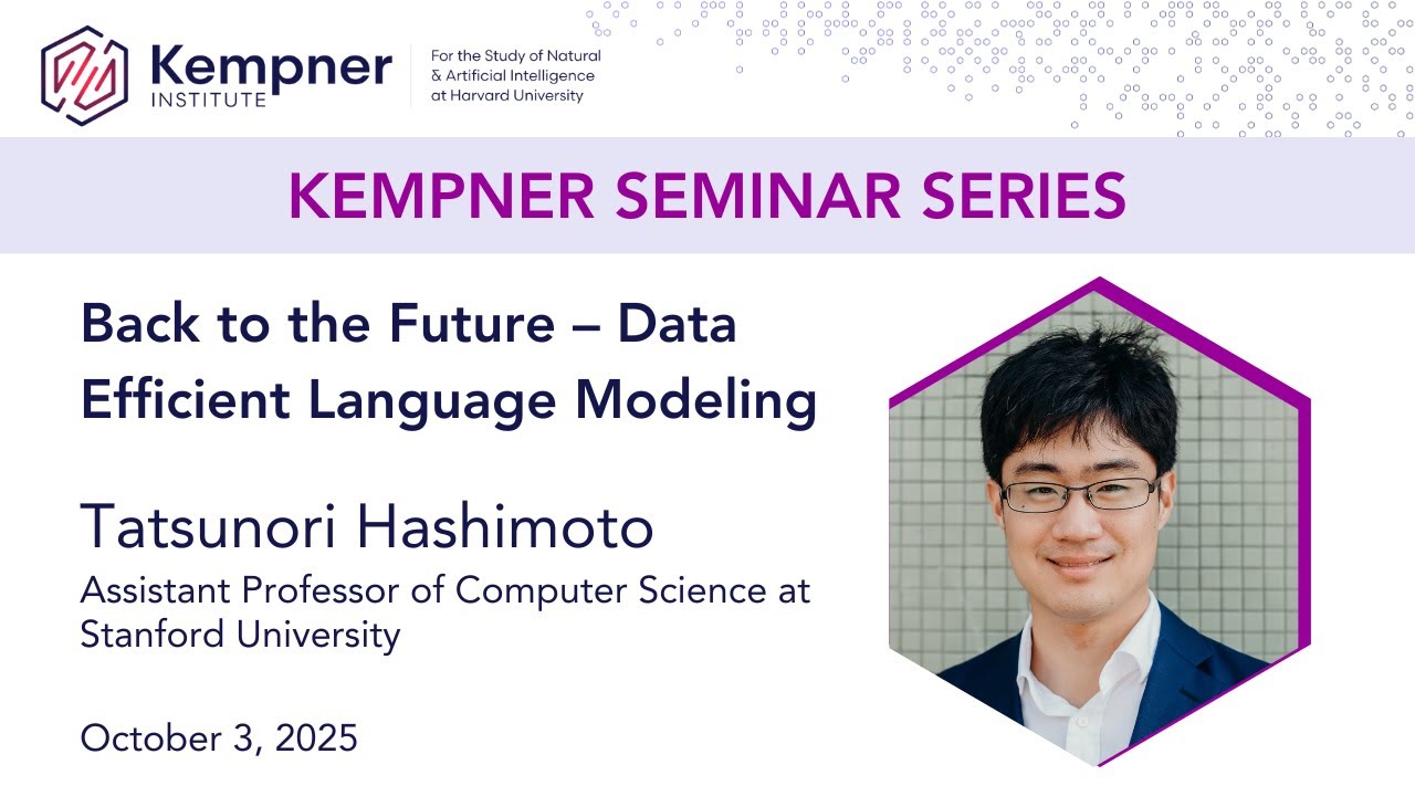 Back to the Future – Data Efficient Language Modeling with Tatsunori Hashimoto
