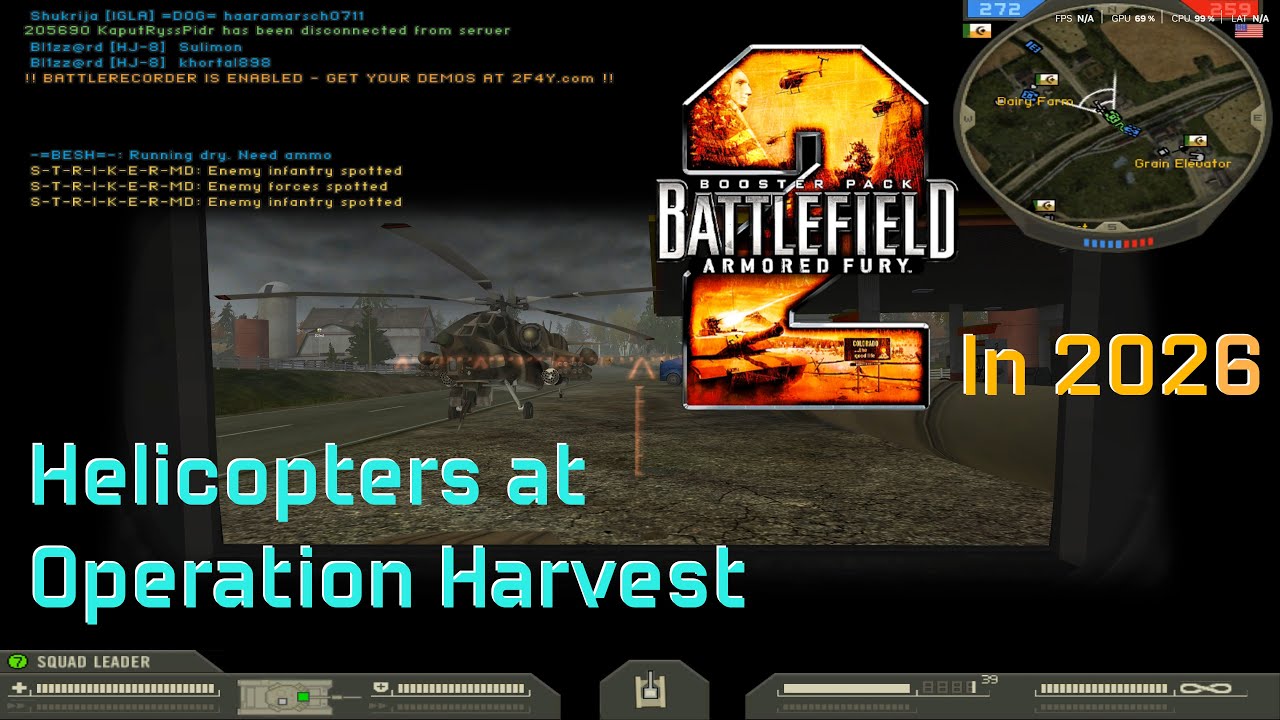 Battlefield 2 in 2026 - Helicopters at Operation Harvest #battlefield #gameplay #helicopter