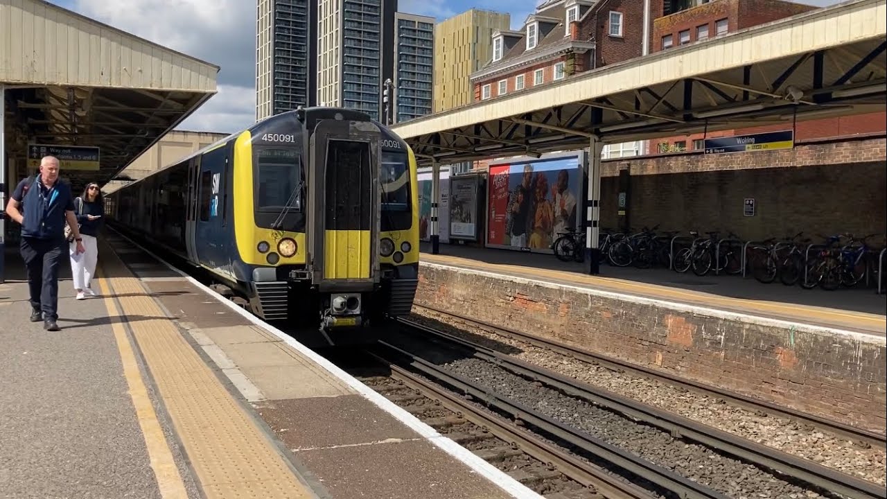 South Western Railway trains at Woking