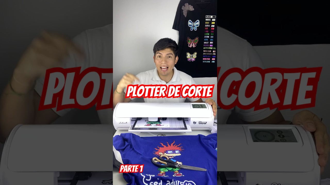 PLOTTER DE CORTE junto al VINIL TEXTIL IMPRIMIBLE  #viniltextil #estampados #emprendimiento