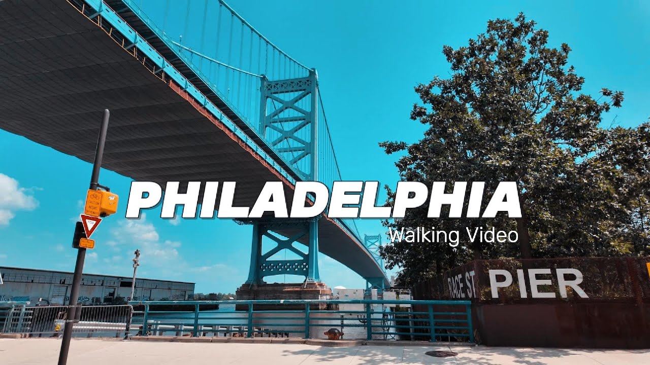 Philadelphia Walking Video | Waterfront View in Philly
