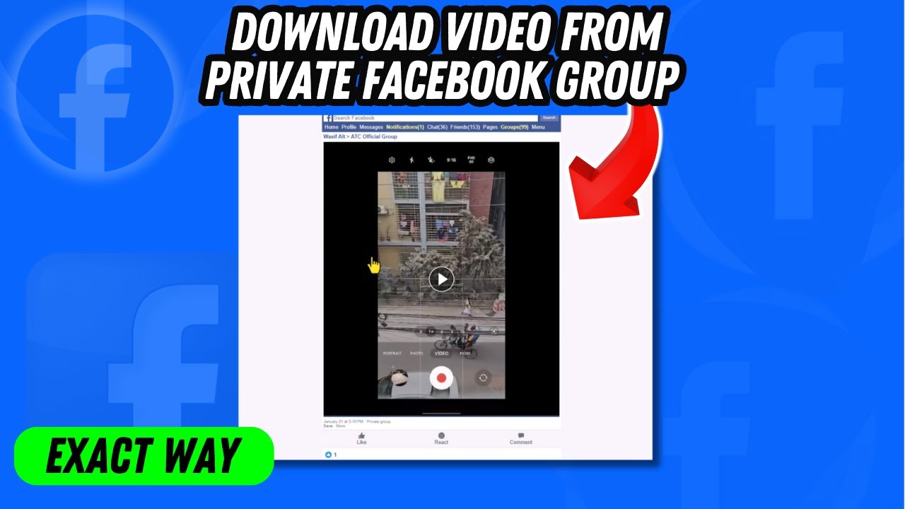 Как скачать видео из закрытой группы Facebook