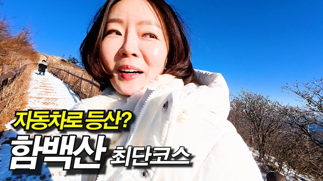 태백산보다 높은데 자동차로 등산? 초딩도 가능한 겨울왕국 눈산 등반! 백두대간 중 최단 등반코스 일걸요?