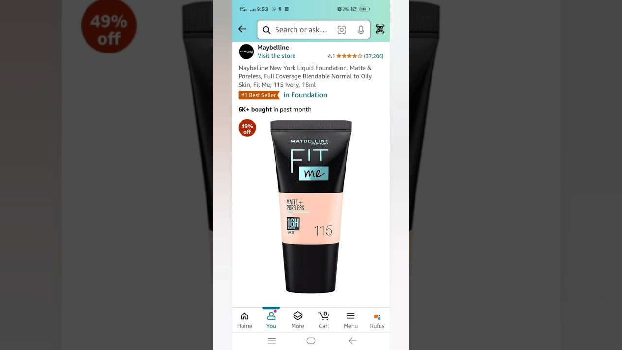 Amazon finds Fit me foundation 🌸 #amazon #foundation #fitme #makeup #unboxing #viralvideo
