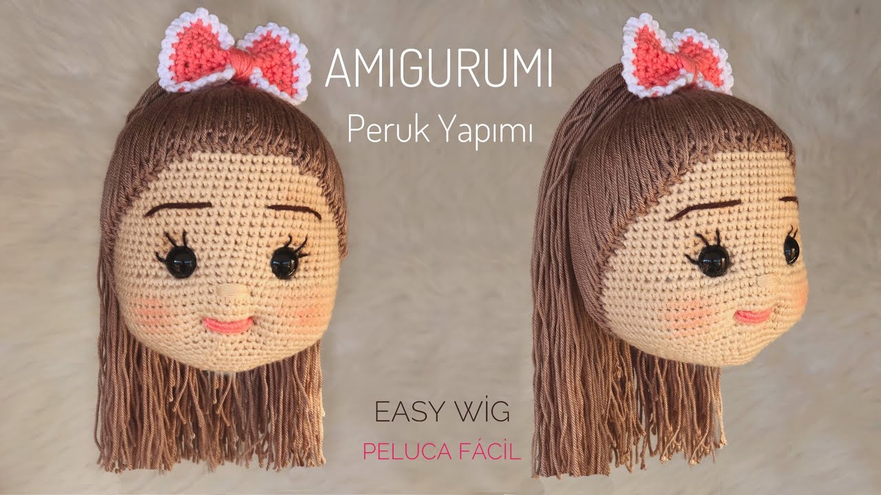 Очень легкий урок парика для кукол AMIGURUMI