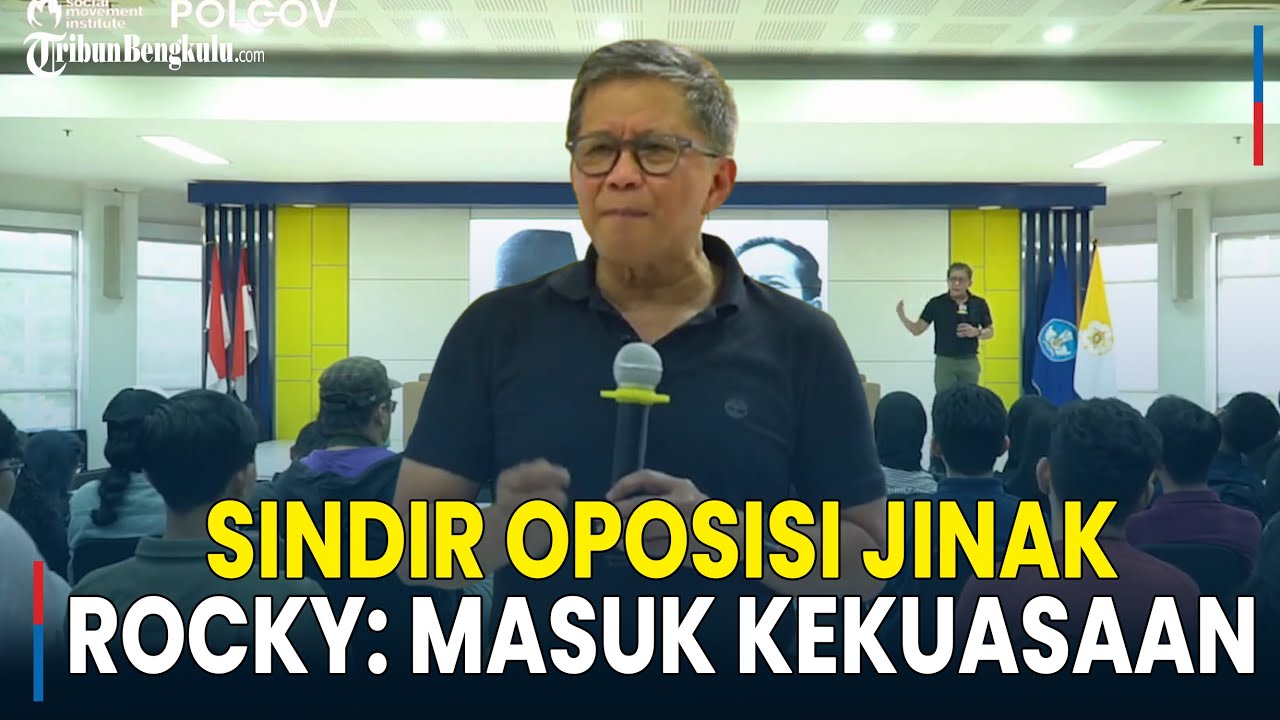 Rocky Gerung Sindir Oposisi Jinak: Bertemu Presiden, Tersenyum, Lalu Masuk Kekuasaan Negara