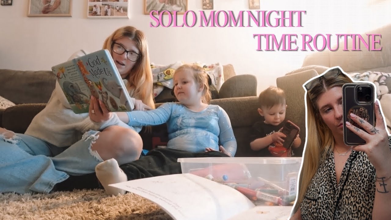 SOLO MOM NIGHT ROUTINE💤⭐️ with a 4 year old & 1 year old
