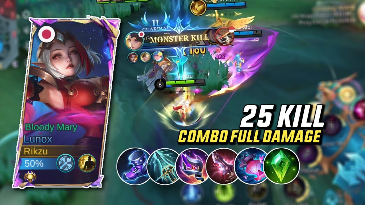BUILD LUNOX FULL DAMAGE TERBARU AUTO 25 KILL😱🔥